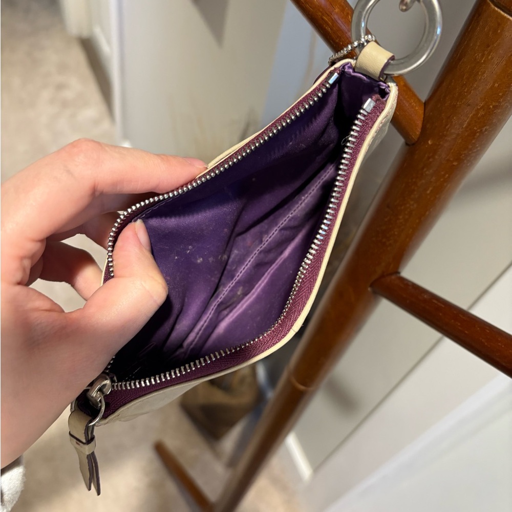 Coach Cream Leather Wristlet - Picture 9 of 9